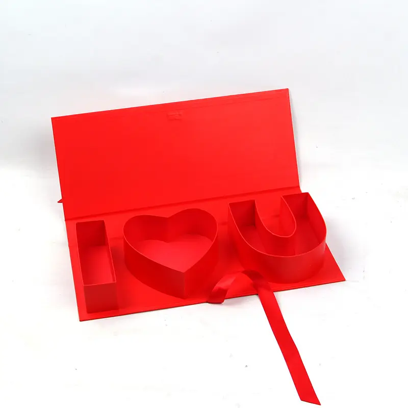 صندوق مطبوع يقدم إليك عبارة i love you للهدايا صندوق تعبئة الزهور والحب