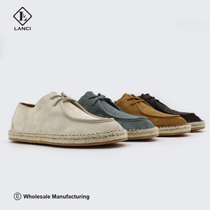 LANCI Custom Shoes Manufacturers Loafer Shoes Designer <strong>Espadrilles</strong> Moccasin Custom Logo Shoes Jute Soles Suede Loafer - Product Image 6