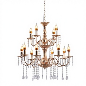 Décorations <span class=keywords><strong>de</strong></span> centre <span class=keywords><strong>de</strong></span> table <span class=keywords><strong>de</strong></span> mariage en gros, lustre en cristal, éclairage <span class=keywords><strong>de</strong></span> luxe, bougies suspendues plaquées or, luminaires <span class=keywords><strong>de</strong></span> plafond - Product Image 4