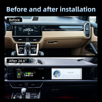24.6 pouces Android 13 système voiture lecteur DVD multimédia GPS Navigation pour Porsche Cayenne 92A 2010-2018