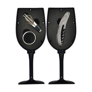 Kit d'accessoires pour ouvre-bouteille de vin 5 pièces avec tire-bouchon et autocollants pour boissons – Essentiels pour ouvrir les bouteilles - Product Image 2