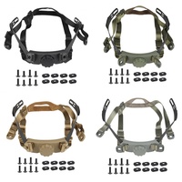 Casque tactique FAST SF High Cut avec système de suspension, coussinets, double usage sportif, résistant à l'eau, 16-20 aérations, mentonnière en nylon de luxe