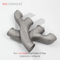 Nouveauté ING Acier inoxydable 316 Imprimé en 3D Tuyau en Z universel à 4 sorties pour C8 Z06 LT6 5.5L 2023+ |   Tuyau intermédiaire à haut débit en gros