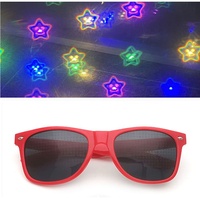 Verres de luxe à effet de feux d'artifice diffractifs, motifs de Noël, d'amour et de pentagrammes pour fêtes, impression typographique
