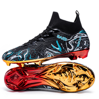 Chaussures de football FG personnalisées pour hommes, semelle TPU, crampons longs, terrain ferme, faible MOQ, prix d'usine, vente en gros