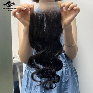 Lavishbeauty RTS transparente 13X4 13X6 HD encaje Frontal 5X5 HD Cierre de encaje con pelo de bebé prearrancado película HD delgada 13x6 Peluca de encaje - Product Image 4