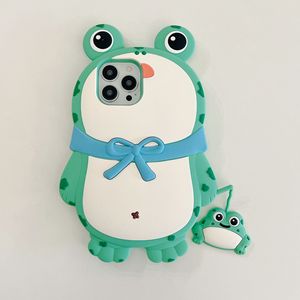 Custodia Antiurto in Silicone Morbido 3D a Forma di Rana per Coppie, Design Divertente Cartoonesco per iPhone 14/13 Pro Max/12/11 - Product Image 2