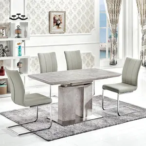 Vendita calda carta granulosa mdf mobili sala da pranzo estensione tavolo da pranzo