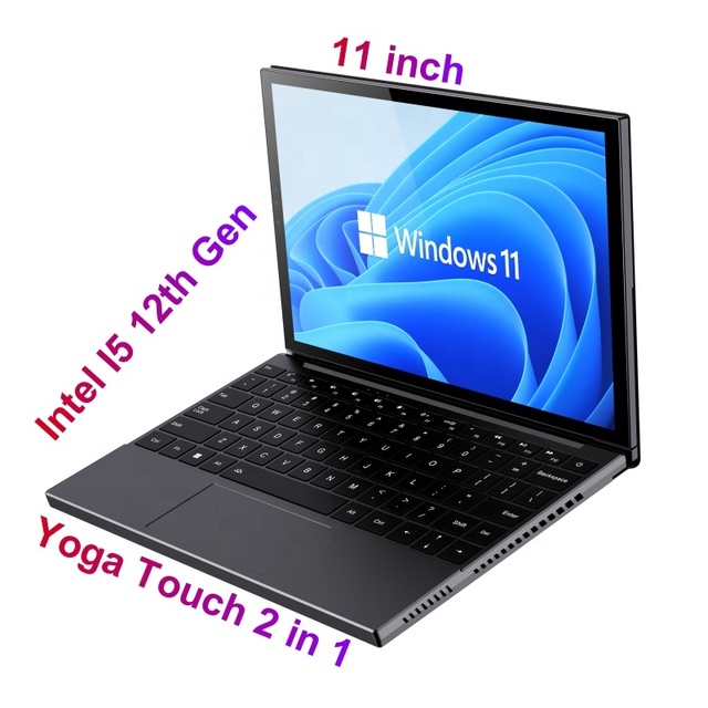 Brand New Mini Portable 11 Inch Yoga Touch Screen Intel I5 12th Gen 12 Core WIFI 6 BT5.2 Windows11 Tablet 2 in 1 Pocket Laptop