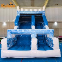 Toboggan aquatique gonflable Kaluen Blue Dolphin pour enfants, jeux d'extérieur, piscine gonflable avec château gonflable, Agua Inflable De Delfines