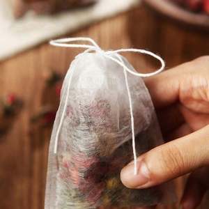 Sachets à thé vides en fibre de maïs, blancs, passoire alimentaire polyvalente avec ficelle, biodégradable, qualité alimentaire, jetable, personnalisable, Ld-tb002, 500 pièces - Product Image 3