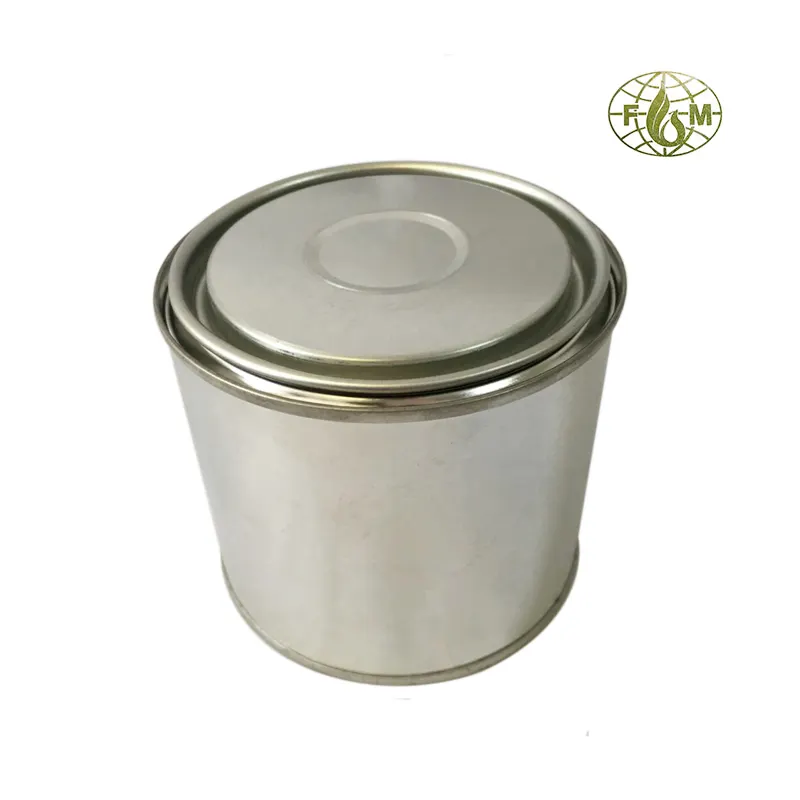 300ml ronde zilver tin plaat verf kan met metalen cover groothandel