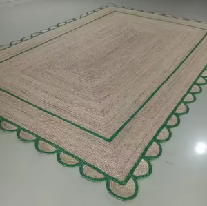 Tapis Boho Réversible en Coton Tissé à la Main Écologique Jute Tressé Tapis Jacquard Technique Salon Décoration Maison - Product Image 6