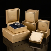 Boîte à montre élégante et luxueuse, en carton rigide, avec logo personnalisé en relief, doublure en éponge, boîte cadeau pour montre unique, pour homme et femme