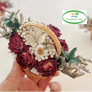 O-061 Offre Spéciale mariage décor à la maison Mini panier de <span class=keywords><strong>fleurs</strong></span> conservées <span class=keywords><strong>Bouquet</strong></span> de <span class=keywords><strong>fleurs</strong></span> <span class=keywords><strong>séchées</strong></span> et de plantes - Product Image 3