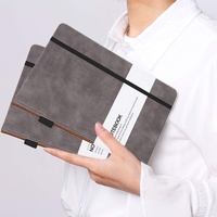 Cahier de Journal uni d'affaires A5 de haute qualité en cuir gravé avec planificateur à couverture rigide avec organisateur de boucle de stylo et agenda