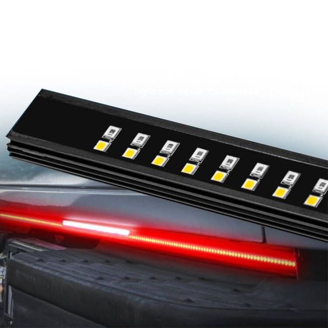 Full Featured Reverse Running Brake Turn Signal Warning Light LED Tailgate Light Bar Rigid Aluminum with Newest Function