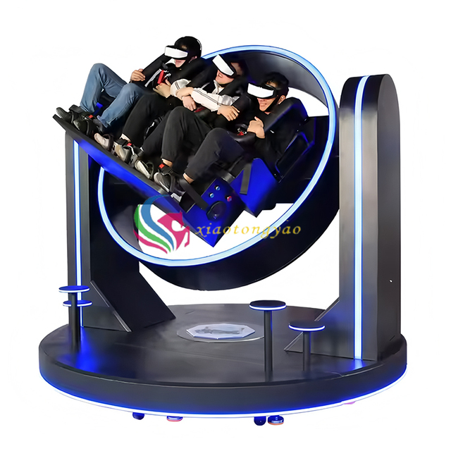 9D VR 360 Indoor Playground Flying Simulator Amusement Park Roller Coaster VR Cinema Chairs Rotation Flight Coaster Simulator