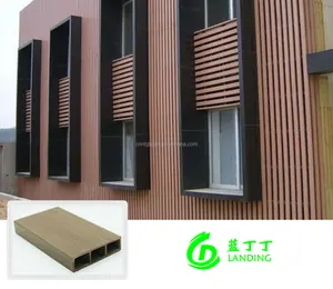 WPC木复合柱木管，隔墙，100 * 25毫米室内装饰中国供应商