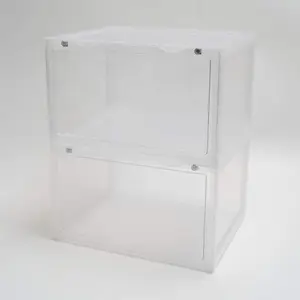 CENT STYLE Boîte magnétique de boîte à chaussures en acrylique pour chaussures/sacs et valises