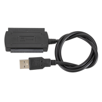 Kabel USB 2.0 IDE/SATA 3-in-1 dengan Power Supply Bersertifikasi ROHS, Konduktor Tembaga Berlapis Timah, Pelindung Kepang, Selubung PVC, Tersedia dalam Stok
