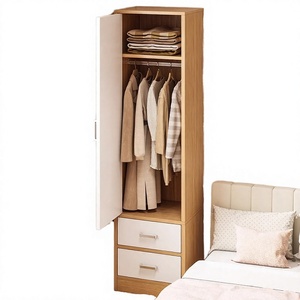 Armario moderno de una puerta corredera para dormitorio, unidad pequeña para el hogar, armario de almacenamiento de suelo para huecos, ideal para habitaciones de alquiler. - Product Image 4
