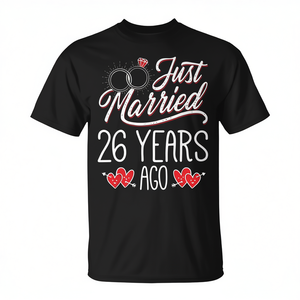 Camiseta para recién casados, 26 años después, regalo de aniversario para pareja, camisetas a juego - Product Image 2