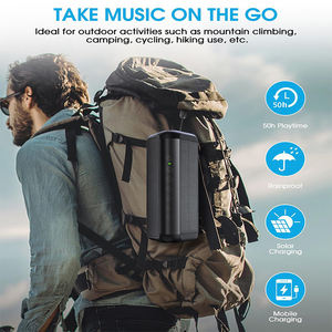 Altavoz Bluetooth Solar ALECTER APH-SA14, Banco de Energía de 5000 mAh, 50 Horas de Reproducción, IPX6 Impermeable, Linterna, Portátil, para Campamento al Aire Libre - Product Image 3