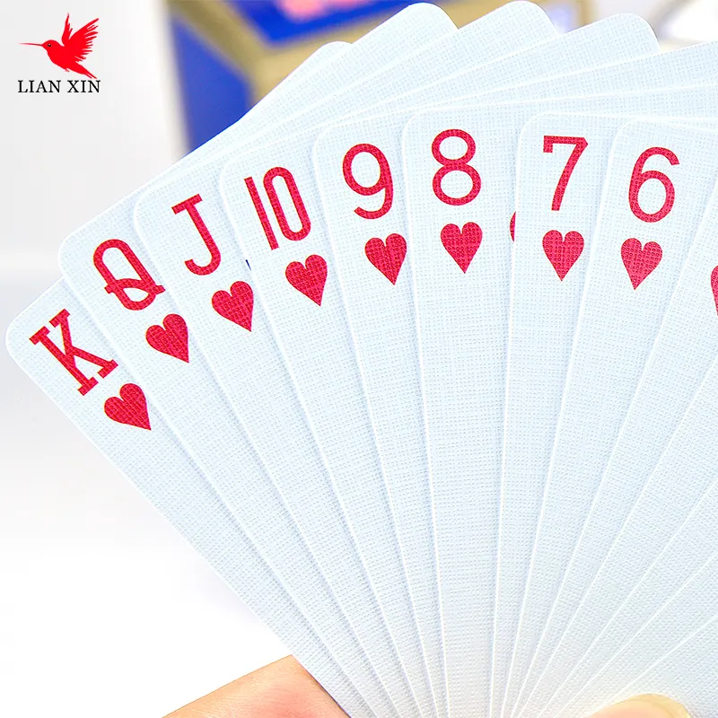 Stampa di carte da gioco personalizzate all'ingrosso di qualità del casinò carte da poker per adulti