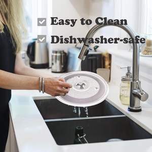 <span class=keywords><strong>Plaque</strong></span> de verre de plateau tournant pour micro-ondes durable de 245mm avec 3 fixateurs de remplacement universel électrique pour pièces de <span class=keywords><strong>four</strong></span> à micro-ondes - Product Image 4