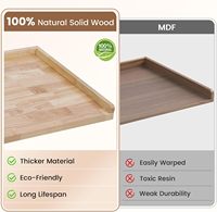 Étagère de comptoir anti-vibration en bois naturel 100 % pour lave-linge et sèche-linge à chargement frontal, organisateur pour buanderie domestique