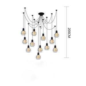 Plafonnier Vintage au design rétro en forme d'araignée, multi-têtes, luminaire décoratif d'intérieur, Vintage et ajustable, idéal pour un salon - Product Image 4