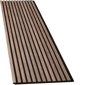 AKU Panneaux muraux en <span class=keywords><strong>bois</strong></span> à lamelles acoustiques en noyer naturel rainuré perforé panneau acoustique en chêne fumé en <span class=keywords><strong>laine</strong></span> <span class=keywords><strong>de</strong></span> <span class=keywords><strong>bois</strong></span> - Product Image 1