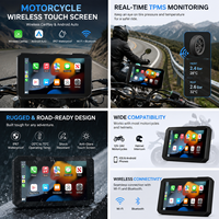 Écran de navigation pour moto Aoocci avec CarPlay sans fil, Android Auto, GPS, DVR, double Bluetooth, capteur G et vision nocturne
