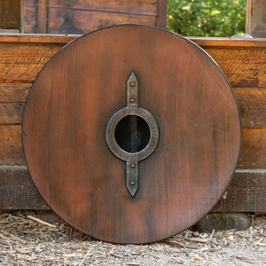 Bouclier Viking en bois de haute qualité, bouclier rond, durable et léger pour les événements costumés et la collection, nouveau design unique - Product Image 2