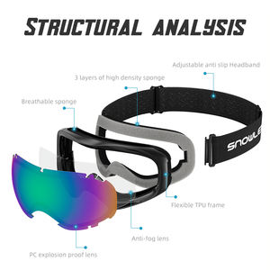 HUBO 168 Gafas <span class=keywords><strong>de</strong></span> esquí con logotipo personalizado con protección UV 400 Lente antiniebla <span class=keywords><strong>DE</strong></span> DOBLE CAPA OTG OEM Gafas <span class=keywords><strong>de</strong></span> nieve <span class=keywords><strong>Lentes</strong></span> polarizadas - Product Image 3