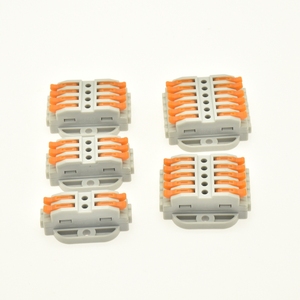 Bloque de terminales de plástico serie 222, empalme de cable eléctrico, conector rápido - Product Image 1