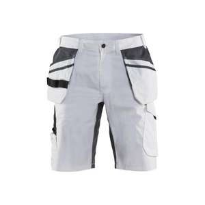 BLAKLADER - 109913301098C46 <b>Painters</b> shorts with stretch <b>White</b>/Dark grey - EAN 7330509659113 WORK TROUSERS WORK SHORTS - Product Image 1