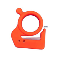 Couteau de découpe de film de sécurité à lame circulaire non réglable avec poignée en plastique pratique et déflecteur haute sécurité