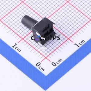 TSD001B10018A Tactile Switch Through hole Component (THT)-4P,6x6mm Switch Round Button 1.8N Through Hole 6mm - Product Image 2