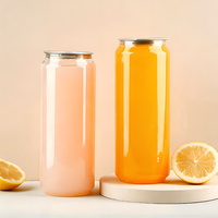 Bouteille en PET transparente de 200 ml à 650 ml, résistante au gel, facile à installer, pour jus et bière, prix de gros