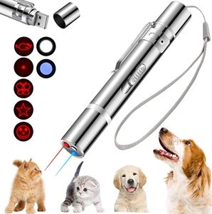 Puntero Láser Recargable de Acero Inoxidable 303 Clásico de Largo Alcance con 7 Patrones Ajustables para Gatos - Product Image 1