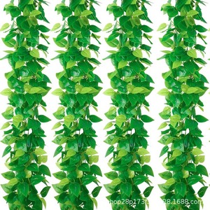 Guirlande de lierre artificiel, feuilles vertes, plante en plastique, décoration suspendue pour la maison, accessoires de photographie - Product Image 1