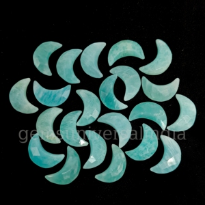 Piedra Preciosa de Amazonita Natural en Forma de Luna Creciente de 12 mm, Cristal Tallado a Mano, Piedra Suelta, Precio al por Mayor para la Fabricación de Joyas - Product Image 1