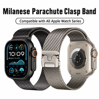 Correa de Malla de Acero Inoxidable de Alta Calidad para Apple Watch Series 11 10 Ultra SE, Estilo Ejecutivo con Cierre de Paracaídas Ajustable