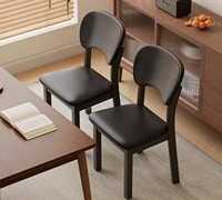 Ensemble de chaises de salle à manger en cuir de luxe, vente en gros, moderne, pour café, restaurant, hôtel, bistrot, mobilier