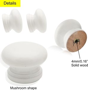 Boutons et poignées en bois pour cuisine, boutons de sécurité en hêtre pour portes de placards de cuisine - Product Image 1