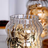 Grand bocal en verre borosilicate de style campagnard personnalisé pour épices alimentaires avec couvercle en bois