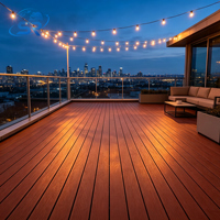 Plancher extérieur en composite bois-plastique WPC à emboîtement 156 mm 25 mm pour patio, jardin, bord de piscine