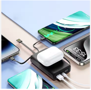 Banque d'alimentation portable magnétique extérieure 10000mAh et 20000mAh à prix d'usine avec support de station d'alimentation par câble Micro USB et Type-C - Product Image 4